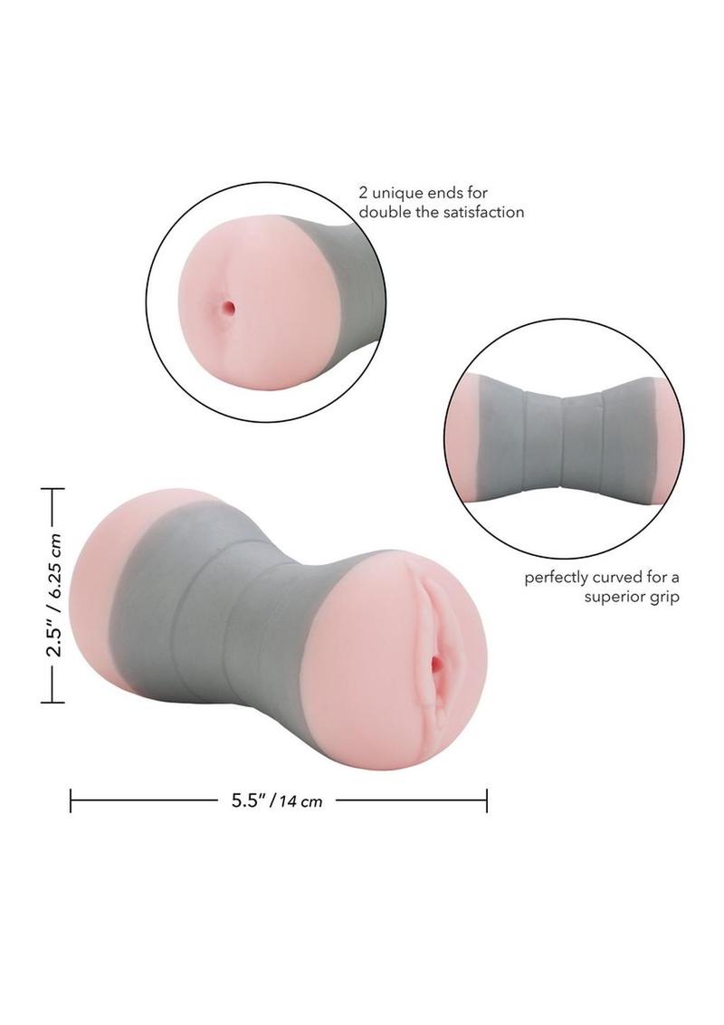 Travel Gripper Dual Density Stroker - Pussy and Ass