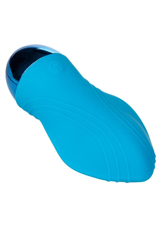 Tremble Kiss Rechargeable Silicone Vibrating Dual Density Massager - Blue