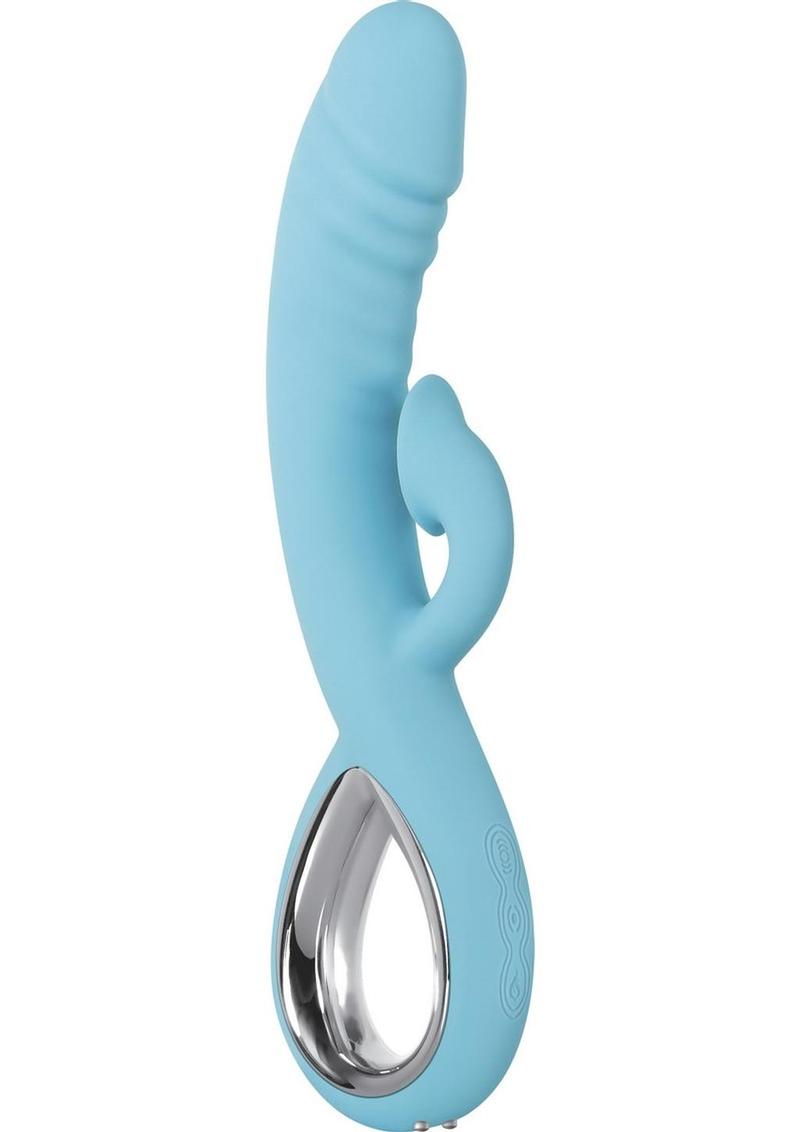 Triple Infinity Rechargeable Silicone Heated Dual Vibrator with Clitoral Suction Stimulator