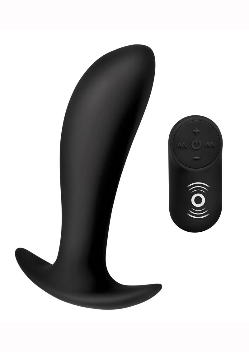 Under Control Rechargeable Silicone Prostate Vibrator with Remote Control - Black