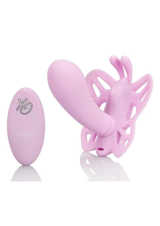 Venus Butterfly Venus G Silicone Rechargeable Strap-On with Remote Control - Pink