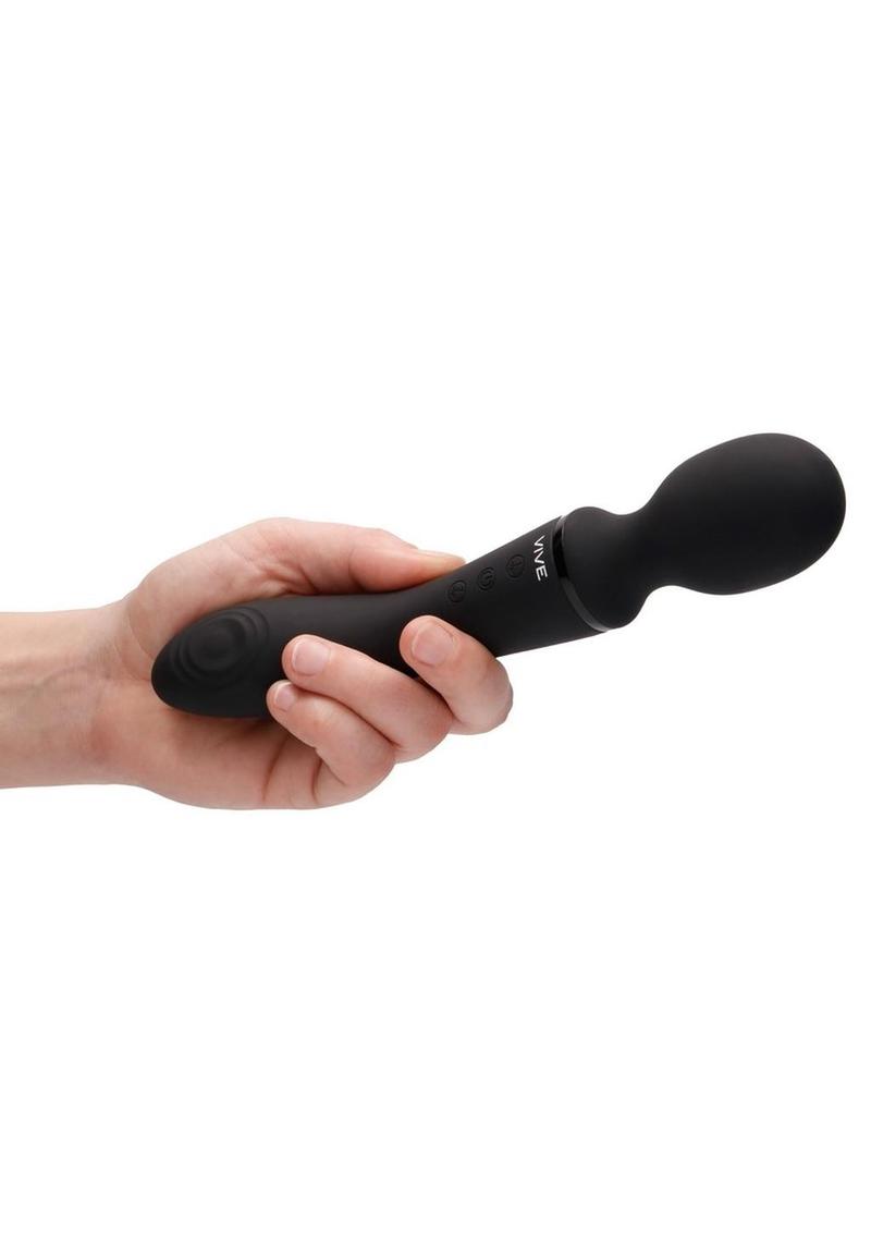 Vive Enora Rechargeable Silicone Double End Pulse Wave Wand and Vibrator