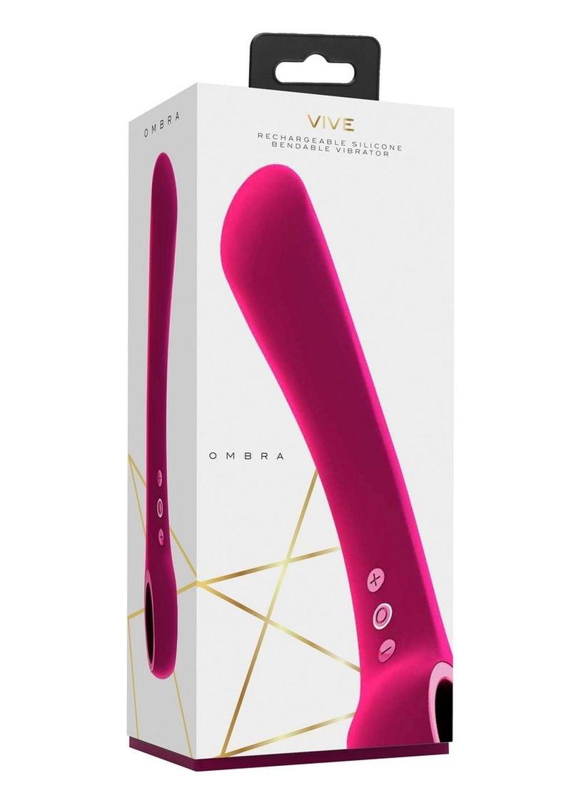Vive Ombra Rechargeable Silicone Bendable Vibrator - Pink