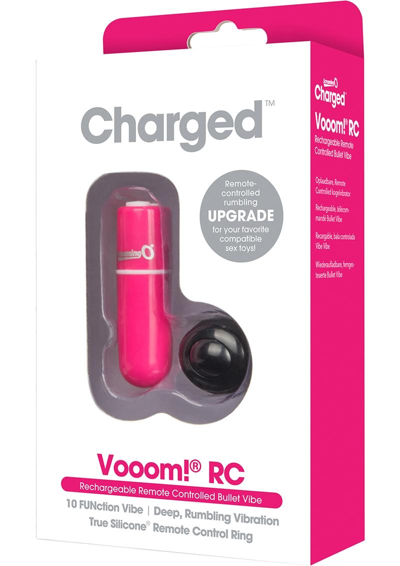 Vooom Wireless Remote Control Silicone USB Rechargeable Bullet Waterproof - Pink