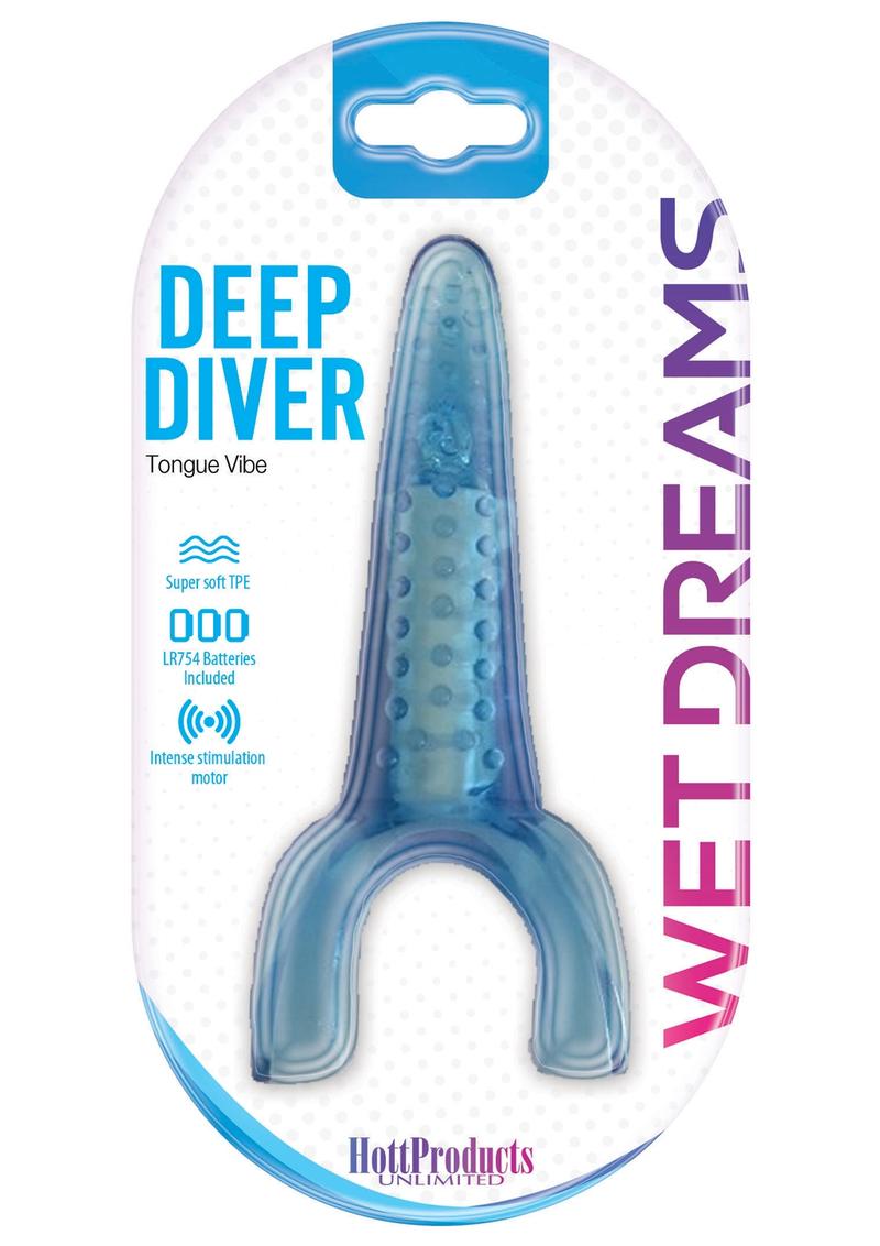 Wet Dreams Deep Diver Tongue Vibrator - Blue