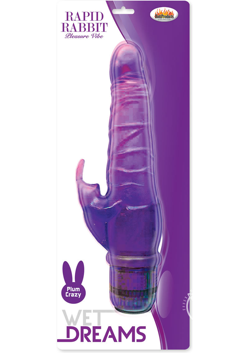Wet Dreams Rapid Rabbit Pleasure Vibe Water Resistant Vibrator - Purple