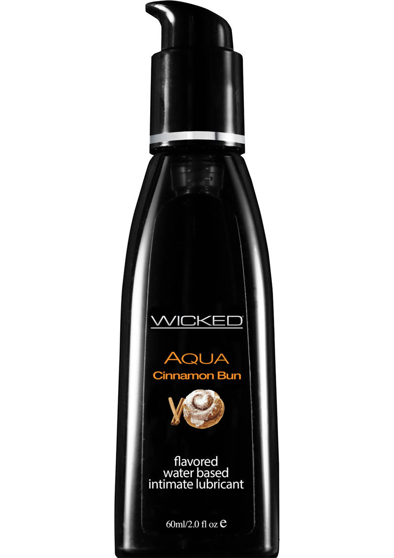 Wicked Aqua Water Based Flavored Lubricant Cinnamon Bun - 2oz