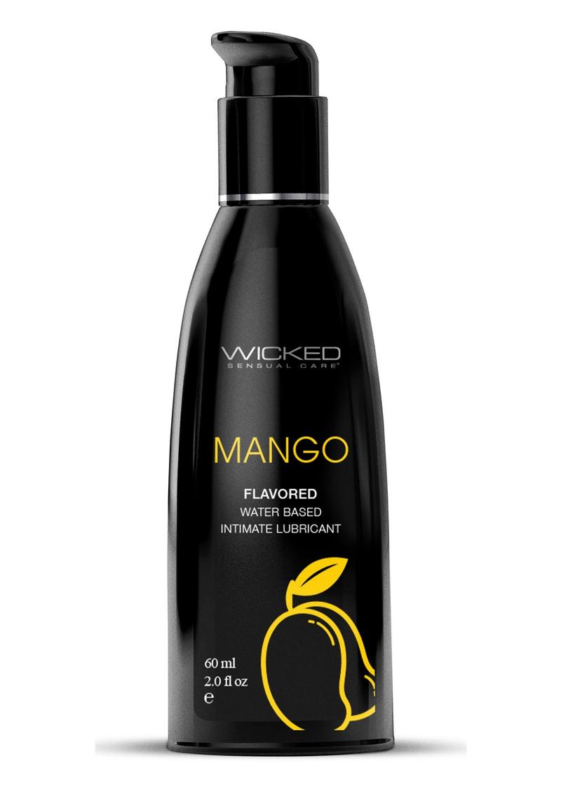 Wicked Aqua Water Based Flavored Lubricant Mango - 2oz