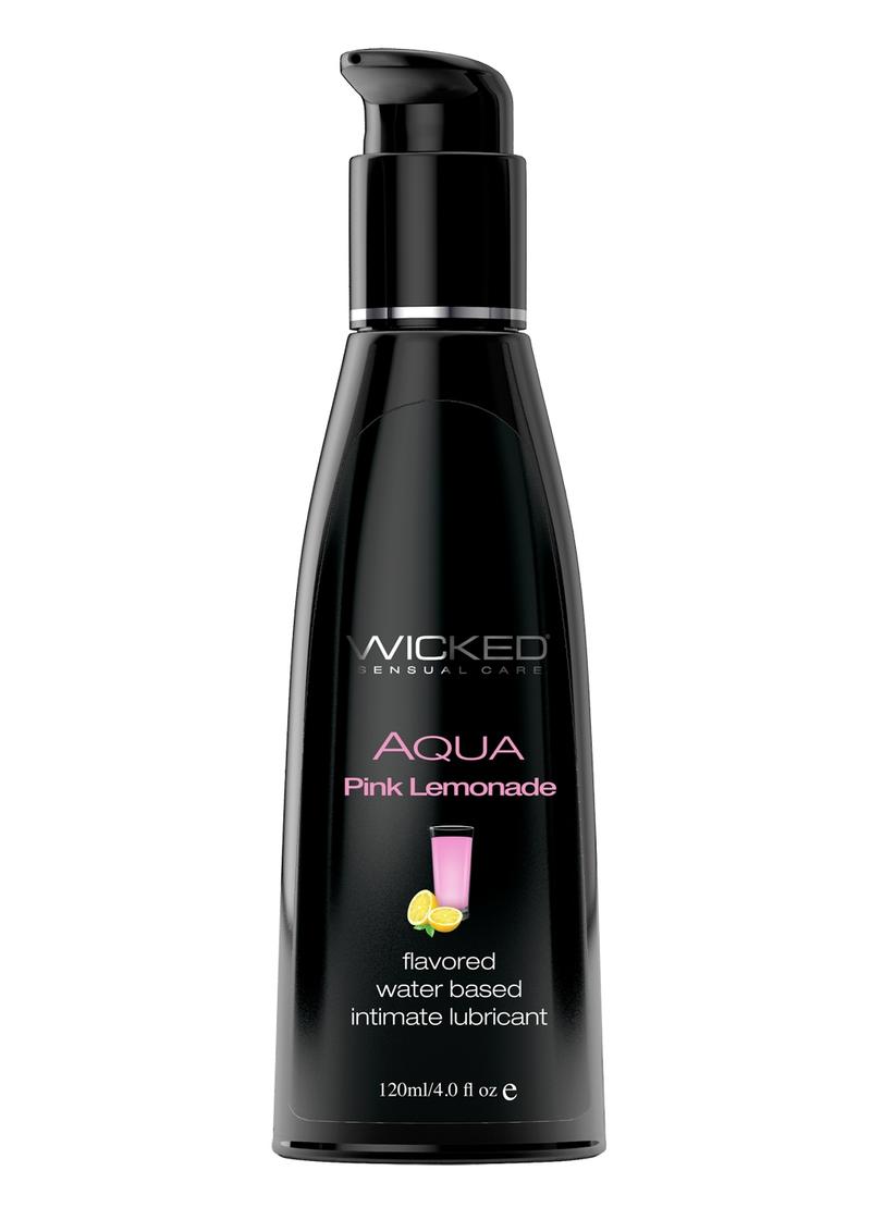 Wicked Aqua Water Based Flavored Lubricant Pink Lemonade - 4oz