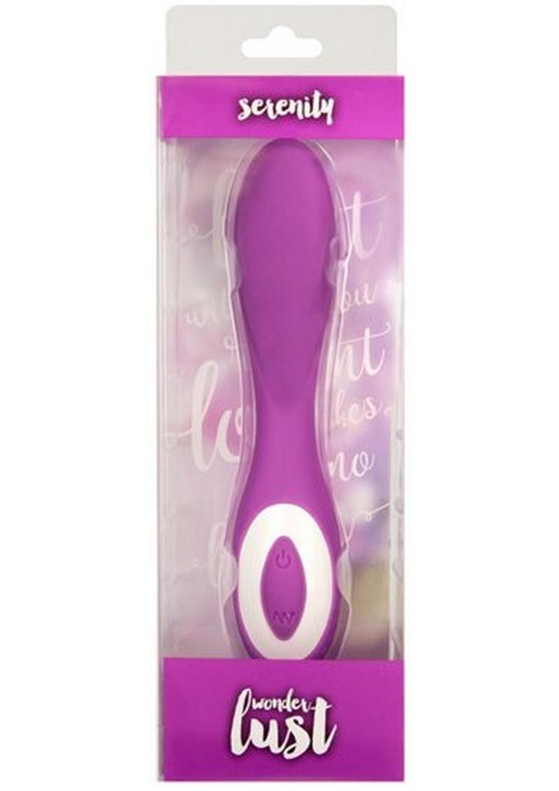 Wonderlust Serenity Rechargeable Silicone Vibrator - Purple