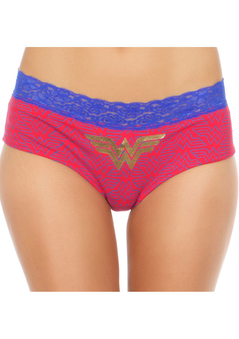 Wonderwoman Boyshort - Blue/Red - Small