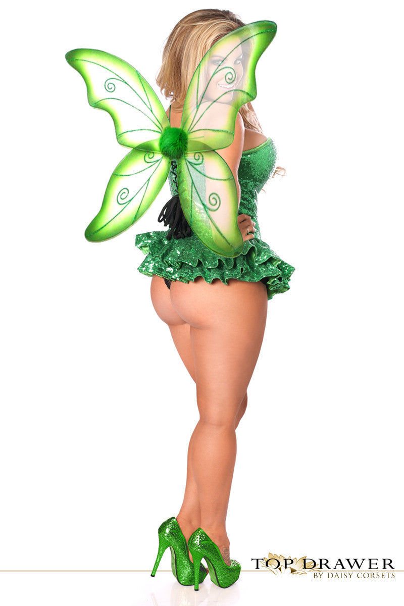 Sequin Green Fairy Corset Dress - PlaythingsMiami