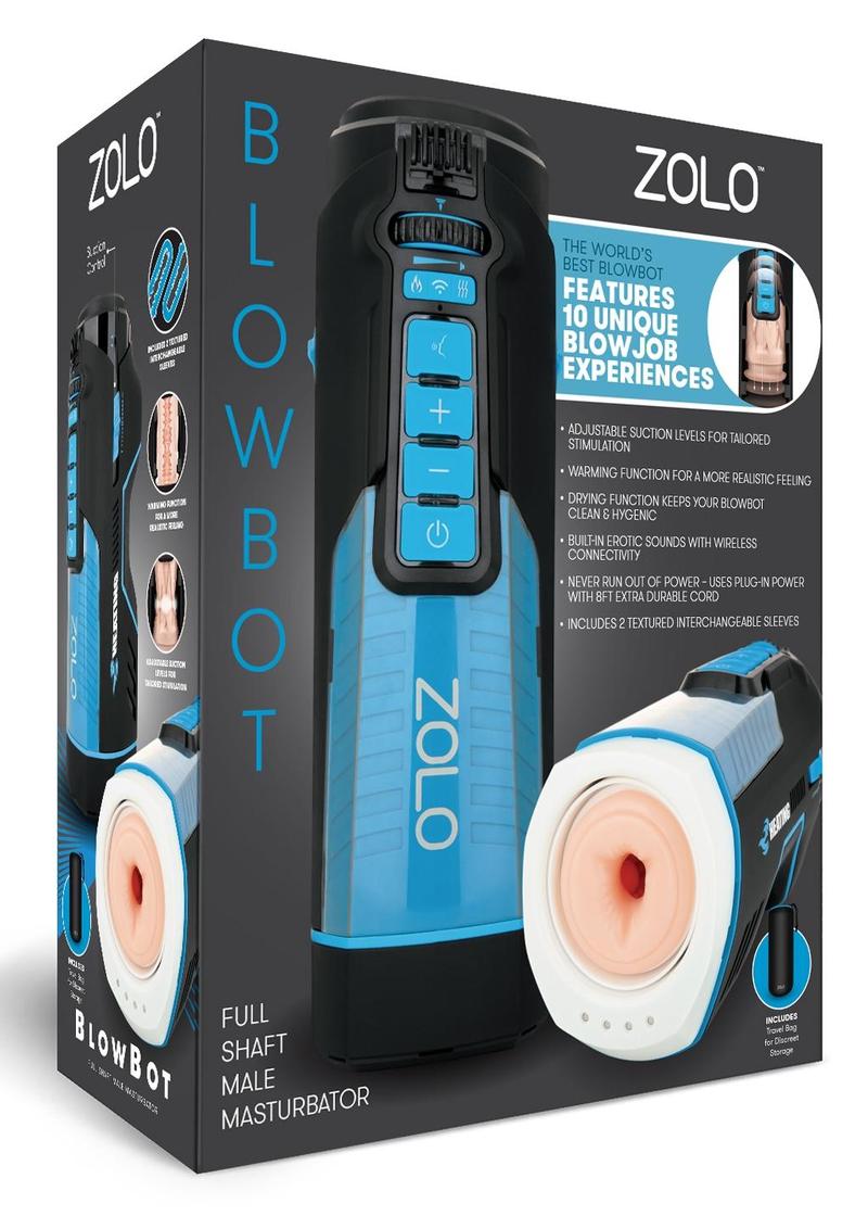 ZOLO Blowbot Masturbator - Black/Blue