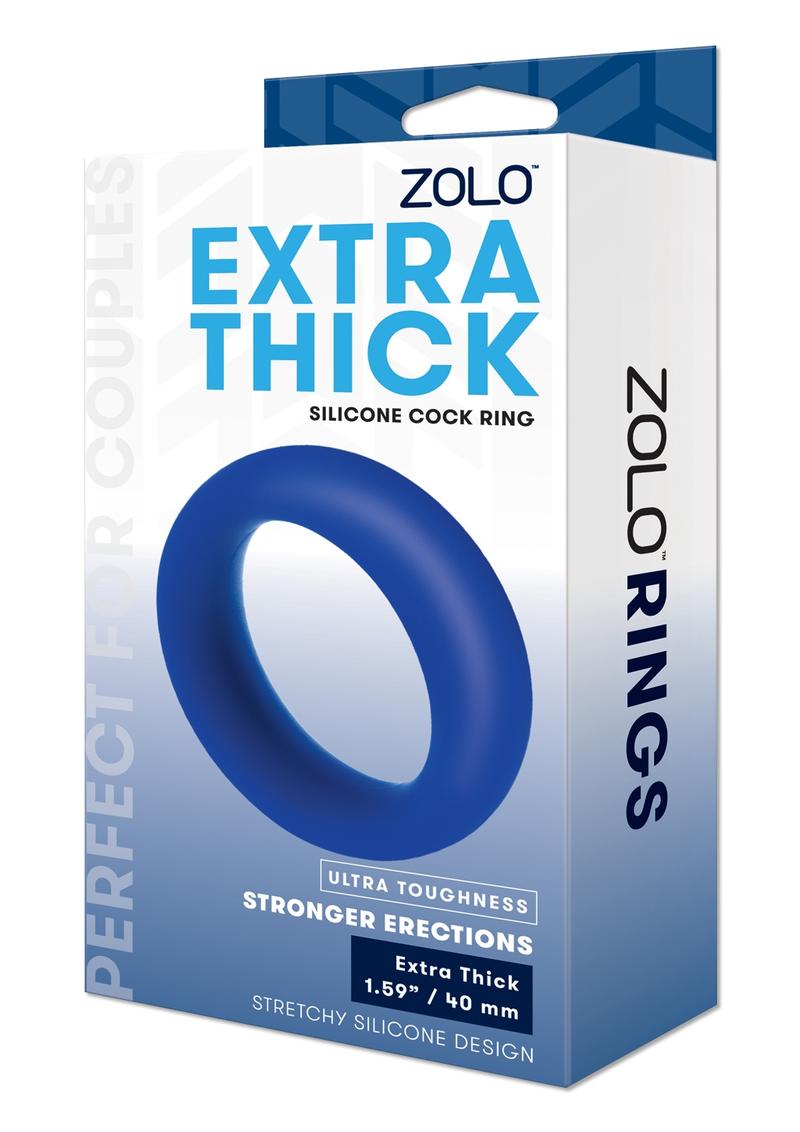 ZOLO Extra Thick Silicone Cock Ring - Blue